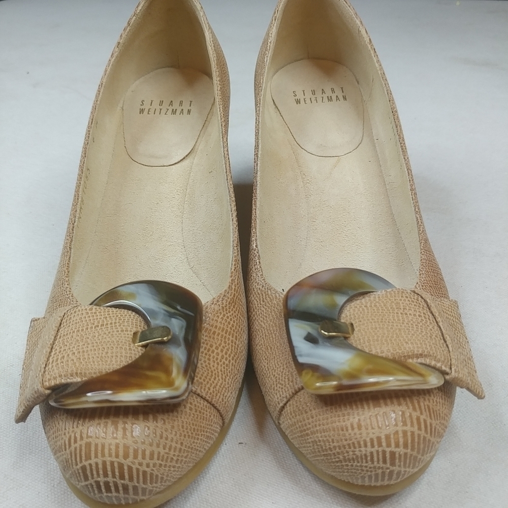 Stuart Weitzman Tan Lizette Bucalima Tortoise Buck